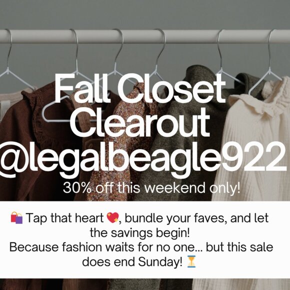 Weekend Closet Sale Alert - Picture 1 of 1